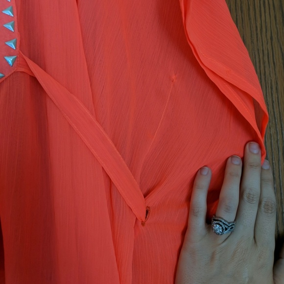 Neon orange Steve Madden swim cover up - Picture 4 of 6